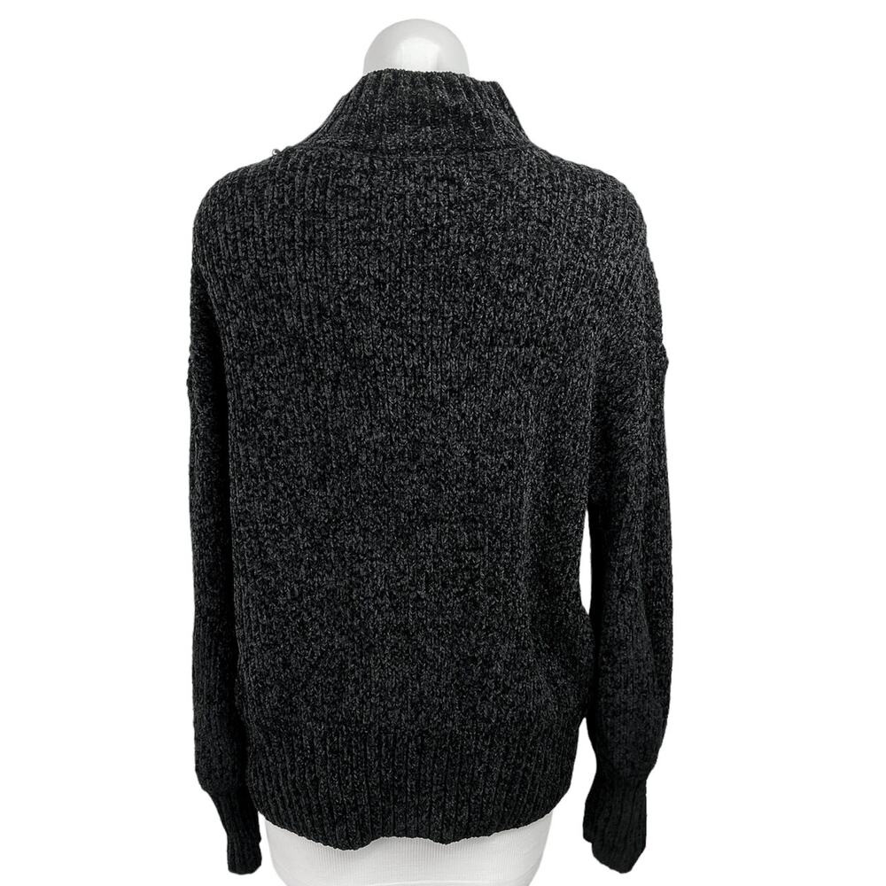 Cynthia Rowley Women's Pullover Black Turtleneck Long Sleeves Sweater Top Size S - Picture 2 of 4
